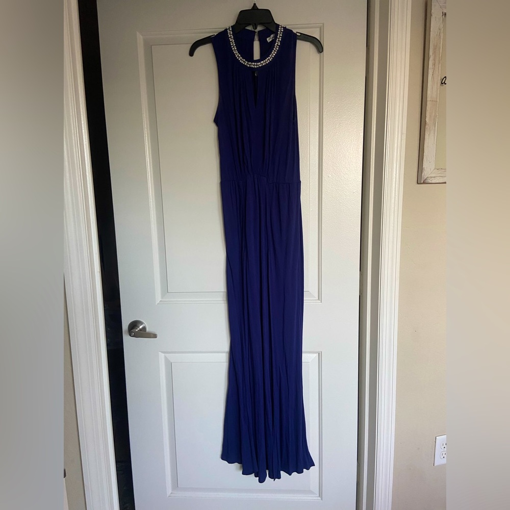Sans Souci Navy Evening Dress - Size Small